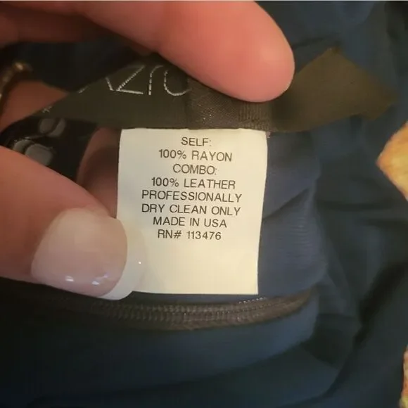 Yigal Azrouel Draped Leather Trim Cold Shoulder Designer Dress Blue 2 - Picture 13 of 13